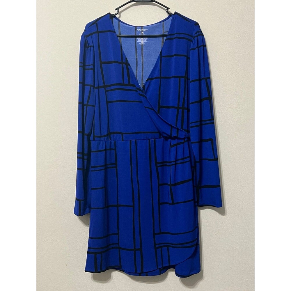 Nine West Women’s Wrap Dress Size XXL Royal Blue